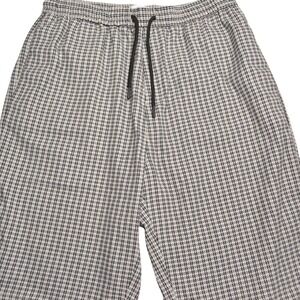 TOPMAN Men's W34 Houndstooth Plaid Drawstring Bermuda Casual Shorts Longline